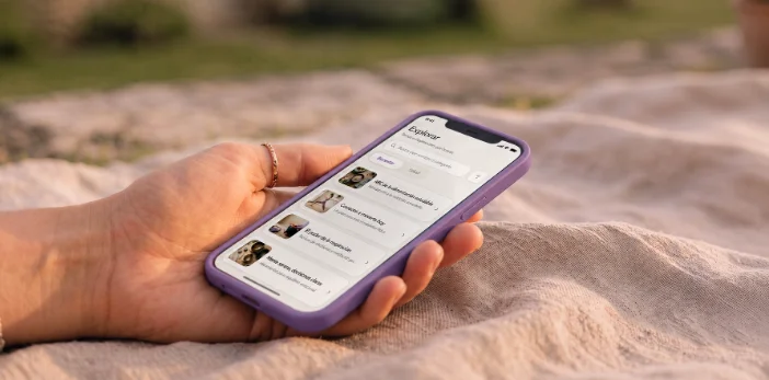 Aplicación Indigo Balance en un teléfono